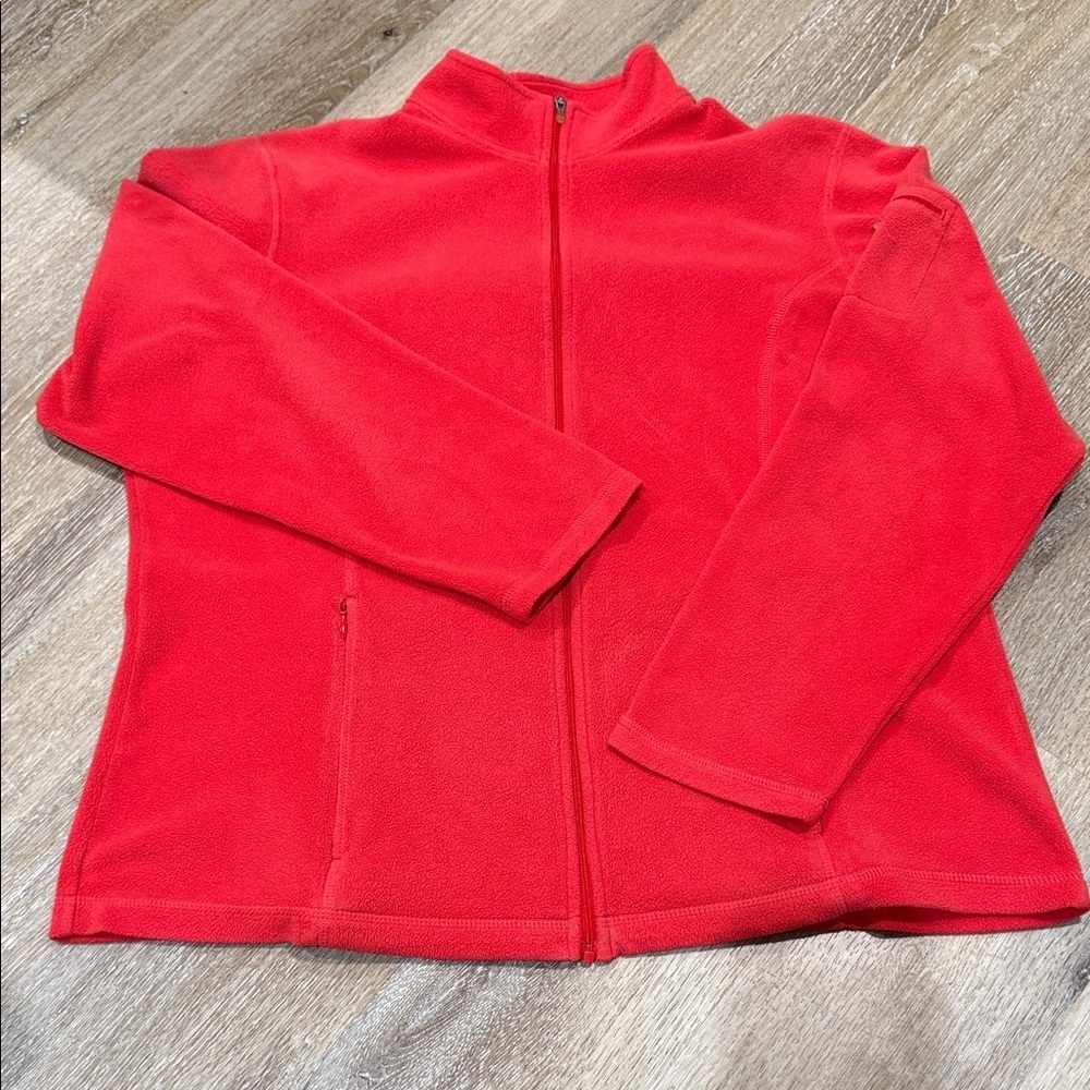 L.L. Bean Size L Red Women's Cowl & Turtleneck Sweater Fleece